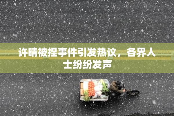 许晴被捏事件引发热议，各界人士纷纷发声