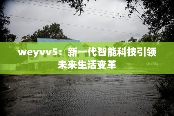 weyvv5：新一代智能科技引领未来生活变革