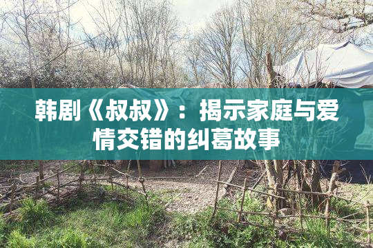 韩剧《叔叔》：揭示家庭与爱情交错的纠葛故事