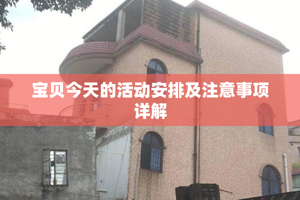 宝贝今天的活动安排及注意事项详解