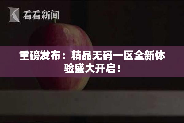 重磅发布：精品无码一区全新体验盛大开启！