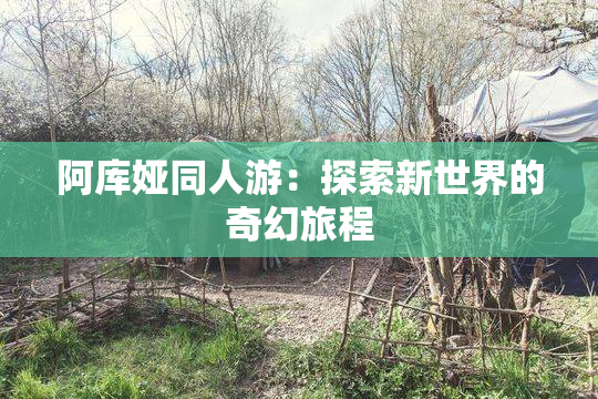 阿库娅同人游：探索新世界的奇幻旅程