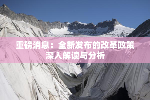重磅消息：全新发布的改革政策深入解读与分析