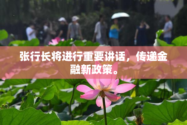 张行长将进行重要讲话，传递金融新政策。