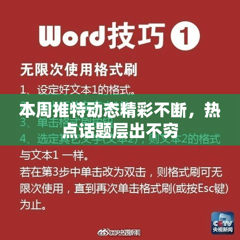 本周推特动态精彩不断，热点话题层出不穷