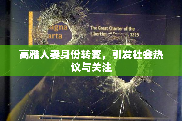 高雅人妻身份转变，引发社会热议与关注